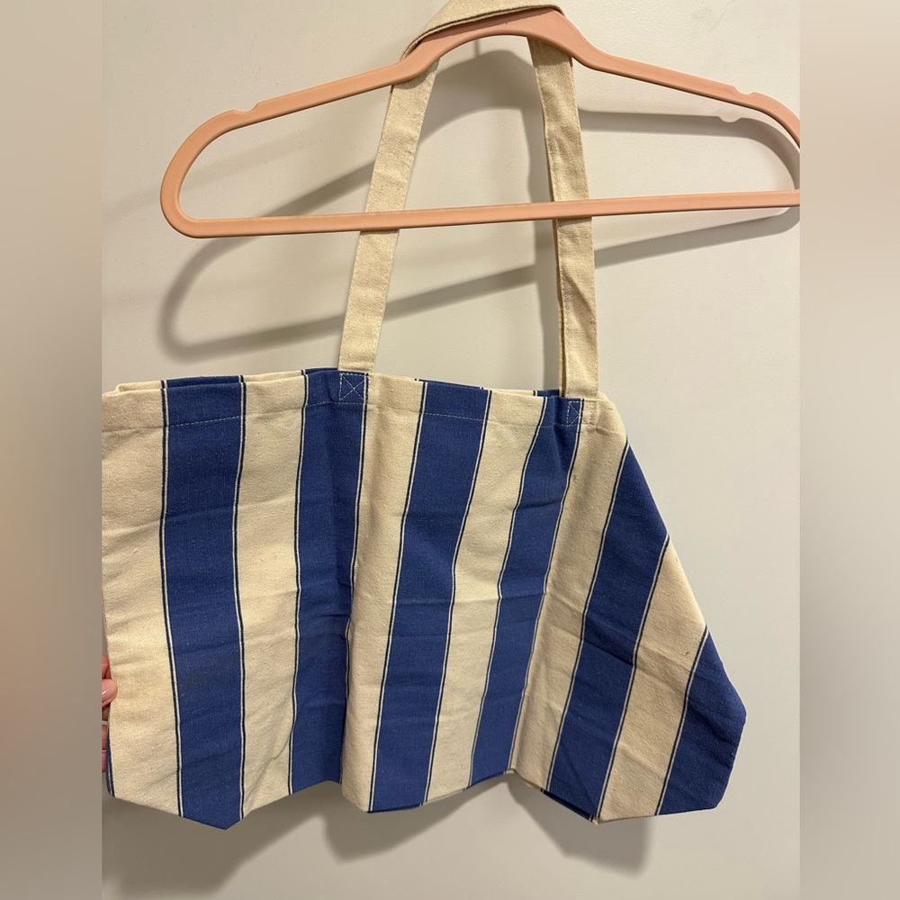 Sezane Blue and White Striped Tote - Picture 3 of 3
